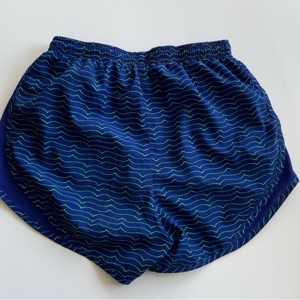Nike Womens Dri-fit Activewear Running Shorts Sz XS Lined, Key Pocket Blue Green - Picture 4 of 13